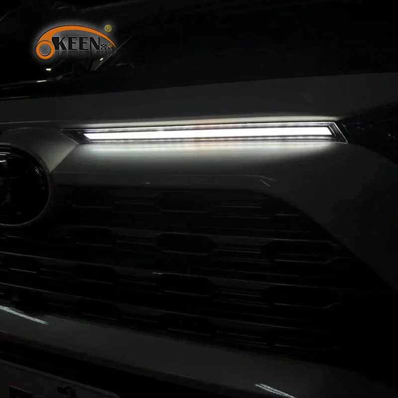 Желтый поворотный сигнал для Toyota RAV 4 RAV4 2019 2020 12 В светодиодный дневный ходовой