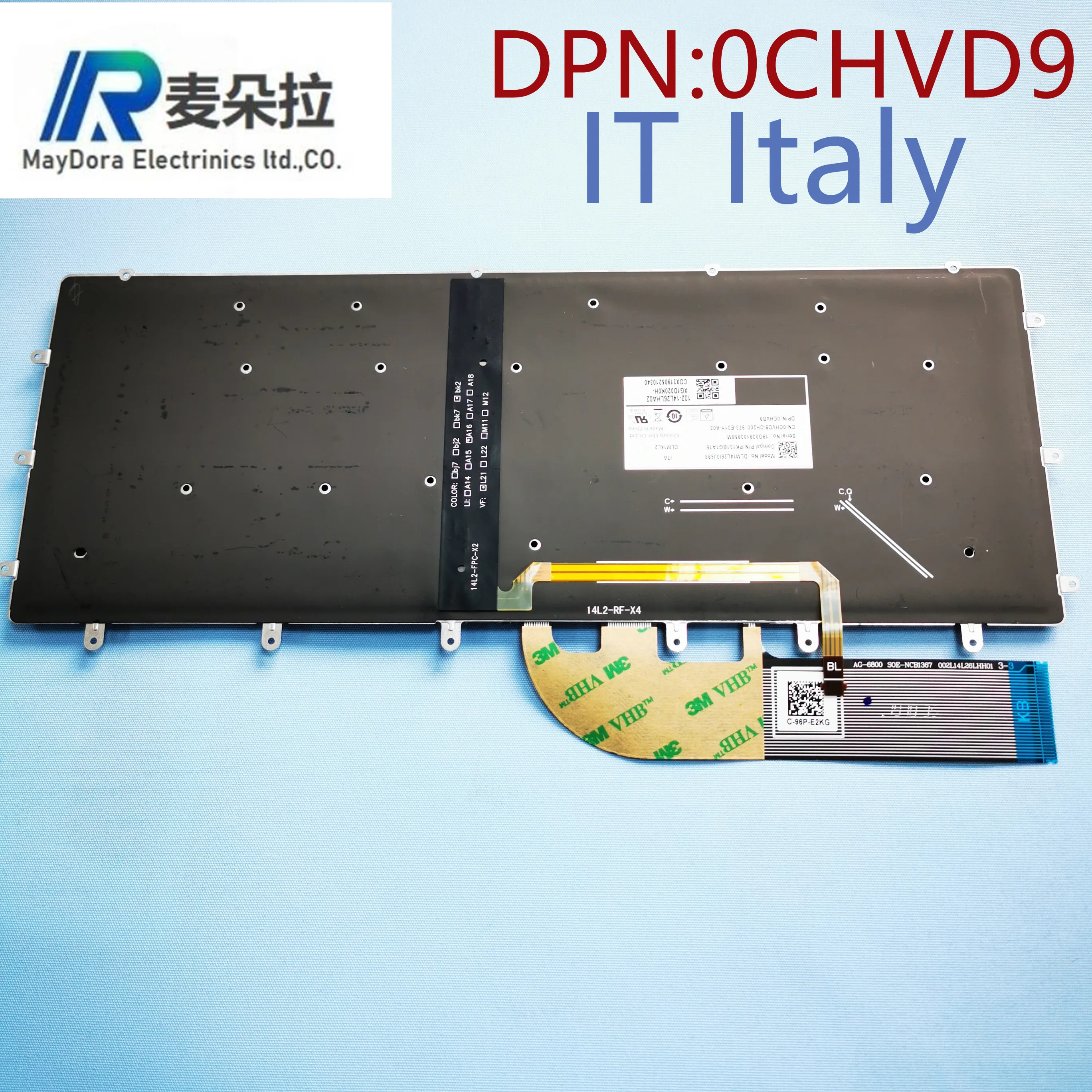 ITA Italy Backlight Keyboard for DELL XPS15 9550 9560 9570 PRECISION M5510 5520 5530 7558 laptop BLACK CHVD9 | Компьютеры и офис