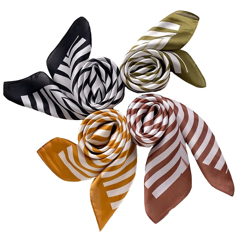 

2021New Spring and Autumn Fashion Korean Decorative Small Square Scarf Women's Dual-purpose Collarbone Scarf Professional Small