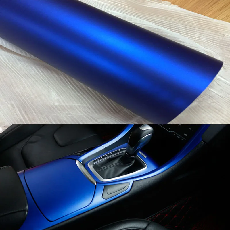

60cm/30cm*1m/2m/3m Blue Metallic Matt Vinyl wrap Car Wrap Chrome matte vinyl film blue Matt Film Vehicle Wrapping Sticker Foil