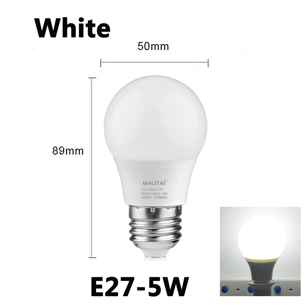 White E27-5W E27 Bluetooth RGB светодиодный светильник E14 Светодиодный светильник с ИК-пультом дистанционного управления волшебный светильник для домашнего декора умный IC светильник ing лампа - Испускаемый цвет: White E27-5W