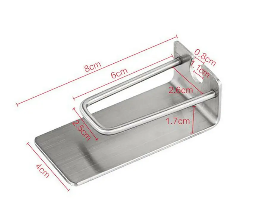 

3pcs Brushed Stainless Steel 3M Self-Adhesive Wall Mount Toothbrush Holder