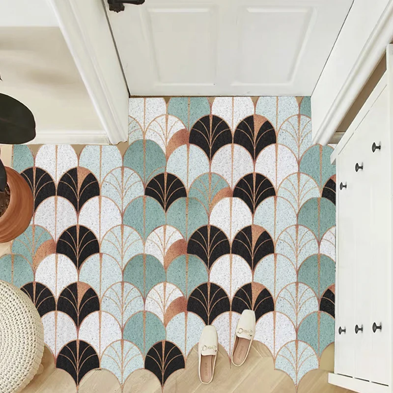 CINLAN Коврики для дома полиградиентный защитный ковер с узором в прихожей 60*120