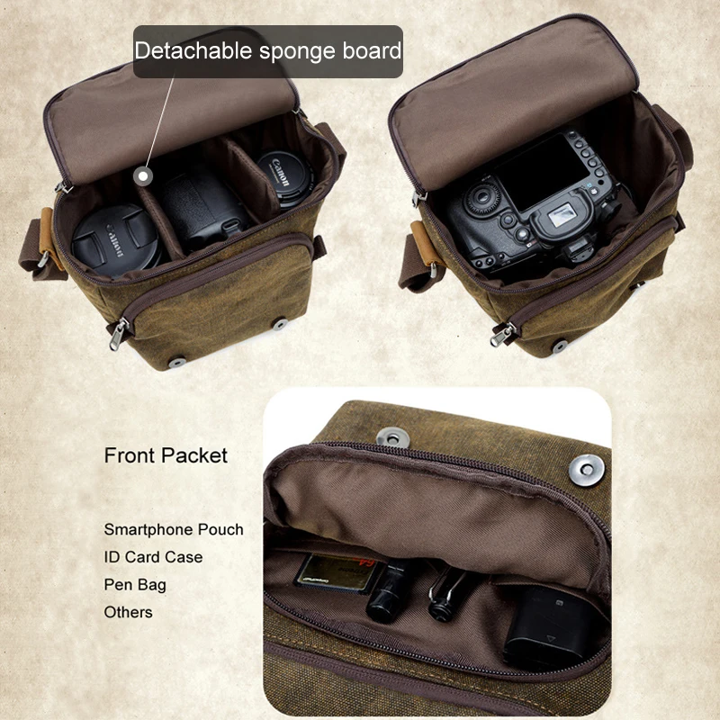 Водонепроницаемая Холщовая Сумка для фото-и видеосъемки ретро винтажная DSLR