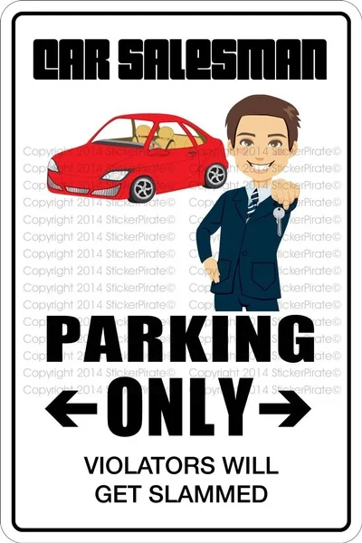 Металлический знак продавец автомобилей парковка только 8 дюймов x 12 | Дом и сад