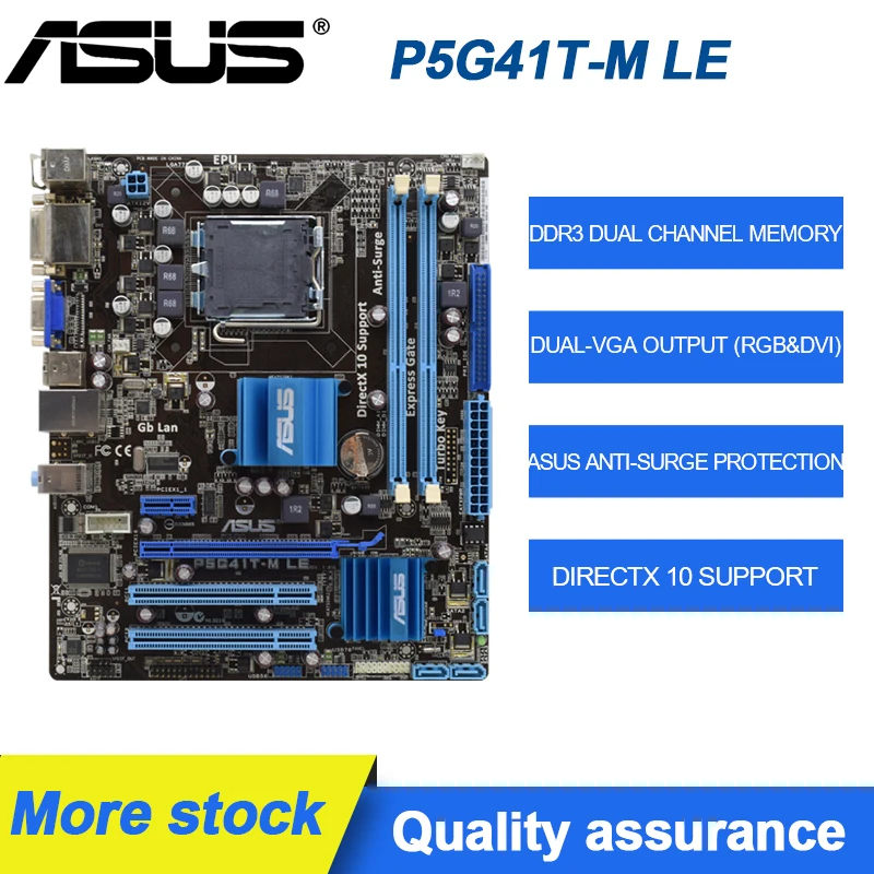 ASUS P5G41T M LE PC Материнские платы LGA 775 DDR3 Intel G41 Micro ATX десктопная материнская