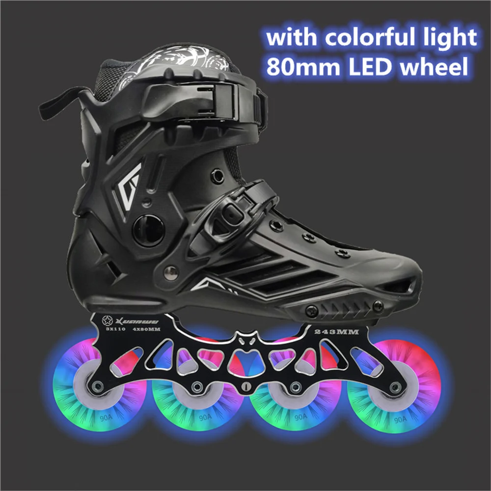 Led 80mm patins sapatos para o rolo