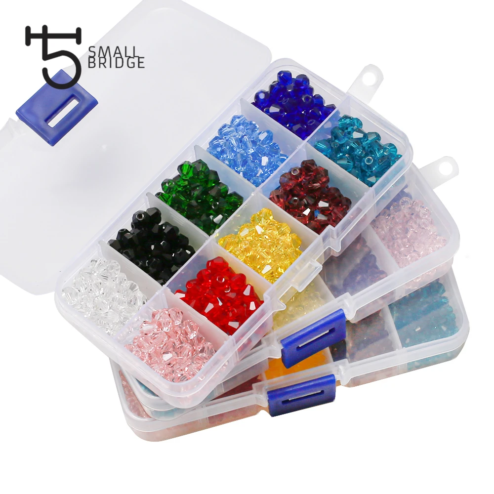 Бусины из чешских граненых биконовых кристаллов 3 4 6 мм для изготовления