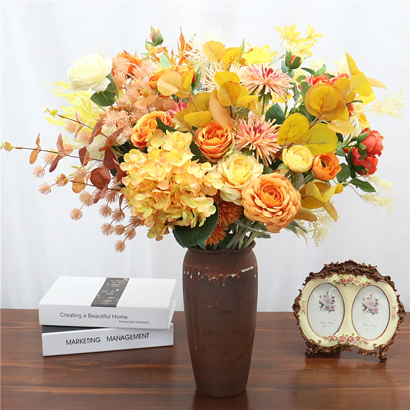 Цветы искусственные Высокое качество оранжевый серии свадебные Пластиковые