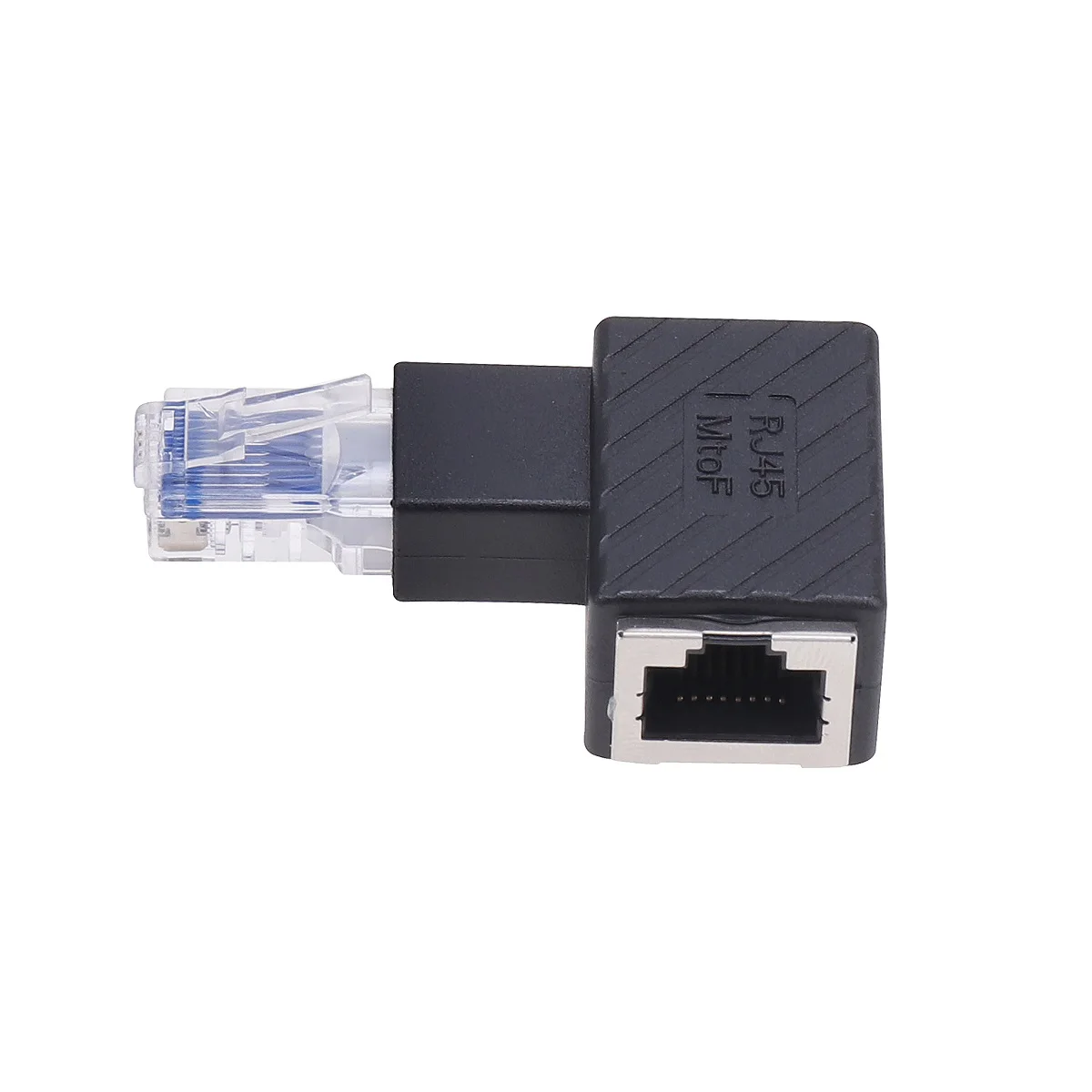 90-градусный 8P8C RJ45 Преобразователь Ethernet сетевой адаптер удлинитель многоугольный