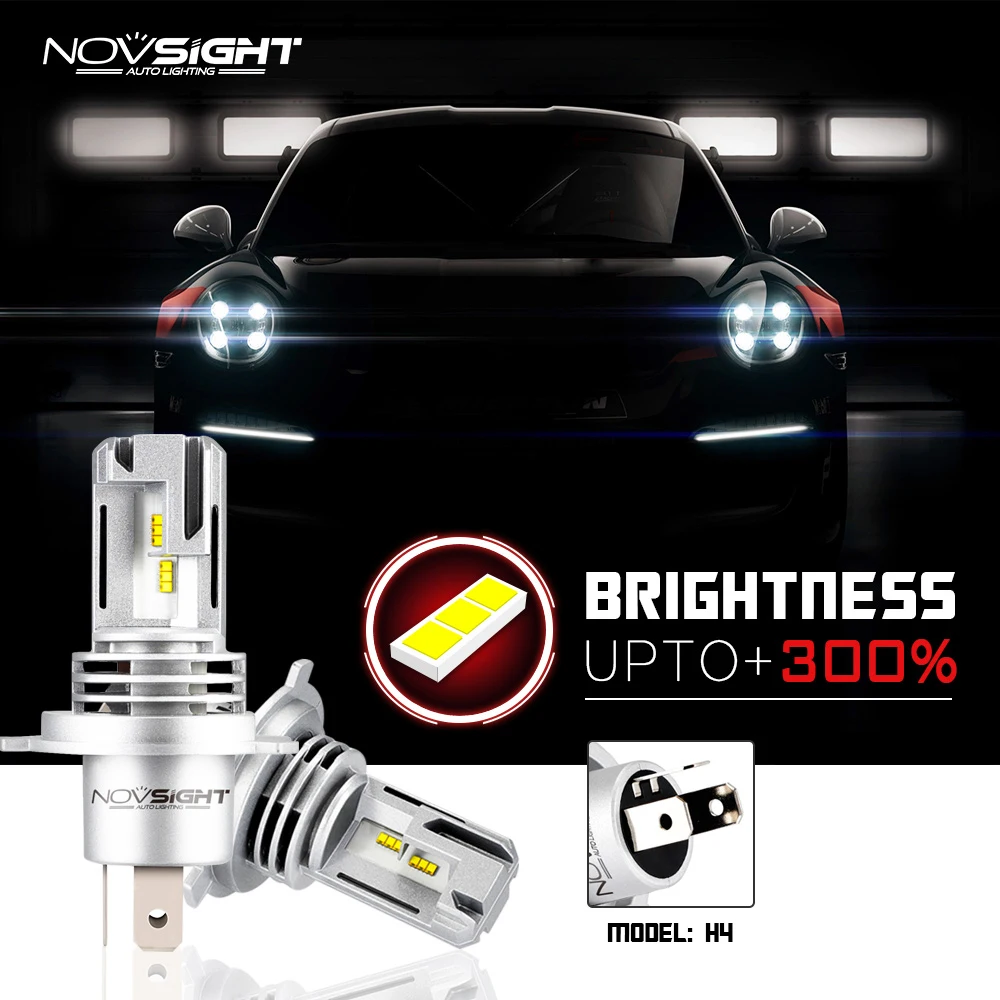 Novsight H7 H4 H3 H1 Светодиодные Автомобильные фары 6000K 10000lm Пара Автомобильные H11 9005 9006 HB2 Hi/lo луч авто фары лампы