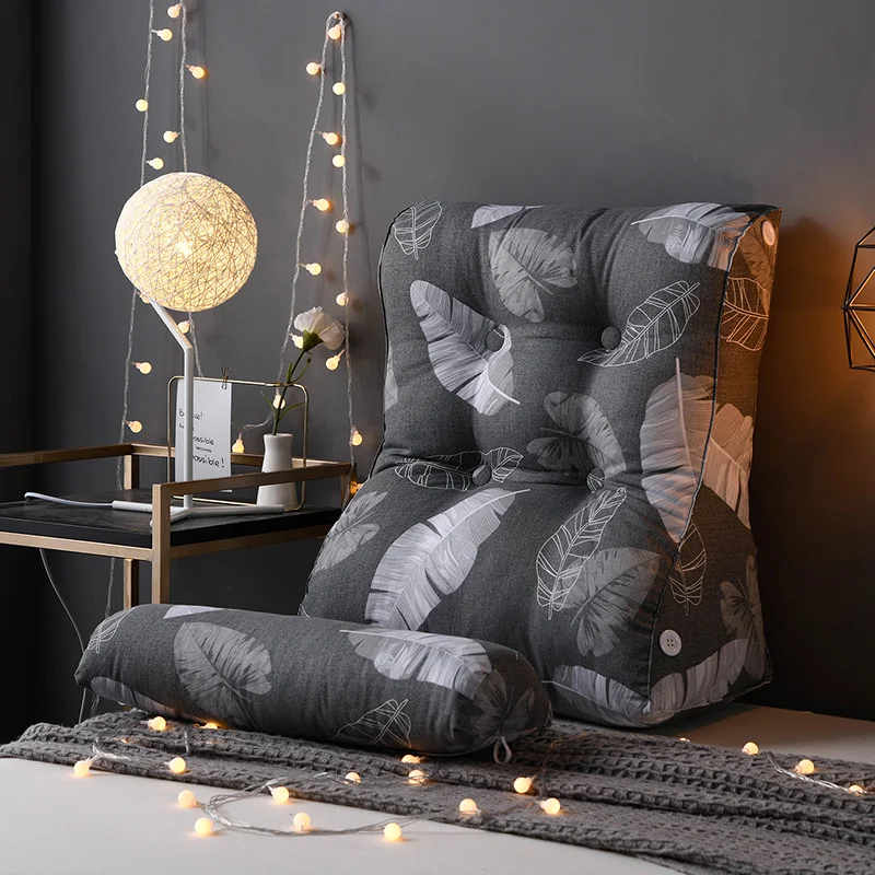 

Nordic Lumbar Support for Office Bedside Cushion Triangular Large Backrest Pillow for Bed Sofa Cushion Pillow Home Decor FK238
