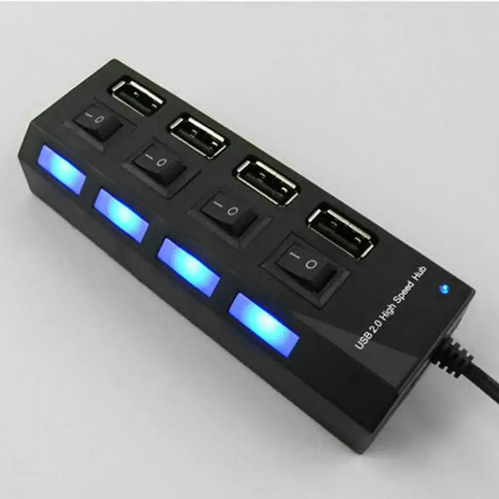 4 порта usb хаб расширения/сплиттер индивидуальное включение/выключение и