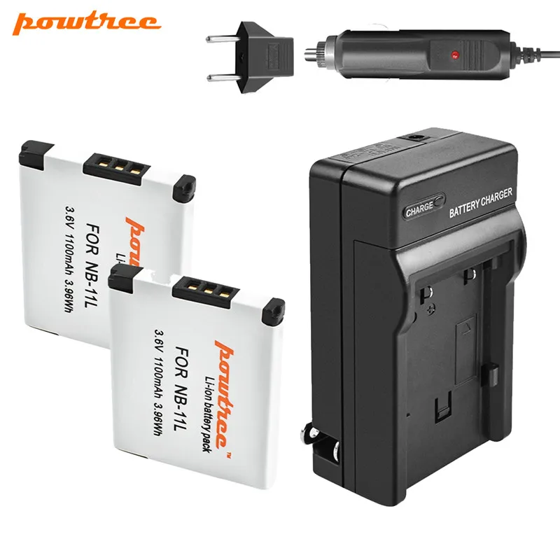 Автомобильный аккумулятор Powtree + зарядное устройство для Canon PowerShot SX410 SX400 IS ELPH 320 340