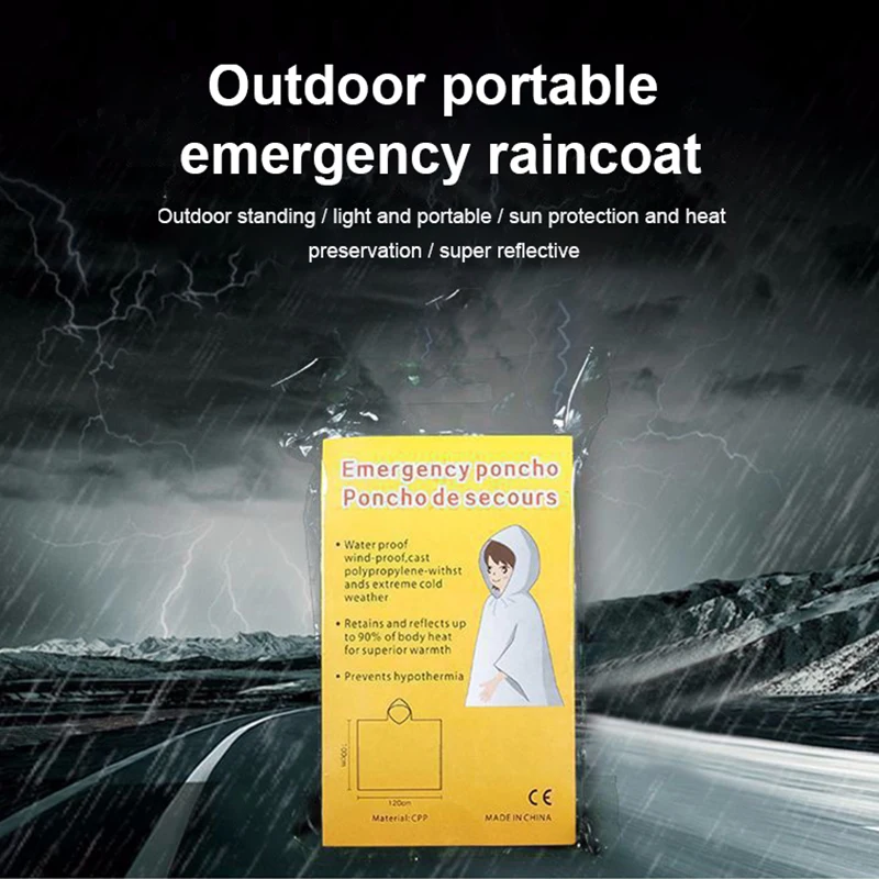 

Portable Disposable Raincoat Cloak Raincoat Portable Raincoat Disposable Rain Portable Poncho Unisex Rainwear