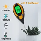 4 в 1 ЖК-электронный цифровой дисплей прибор для испытания почвы pH светильник для измерения температуры влаги анализатор Измеритель для садовых растений цветок