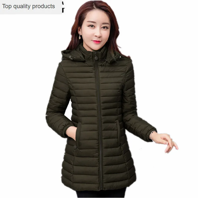 

2020 Winter Jacket Women Cotton Long Coat Hooded Parka Female Jackets Light Wadded Outerwear chaqueta mujer Plus Size 6XL YQ140