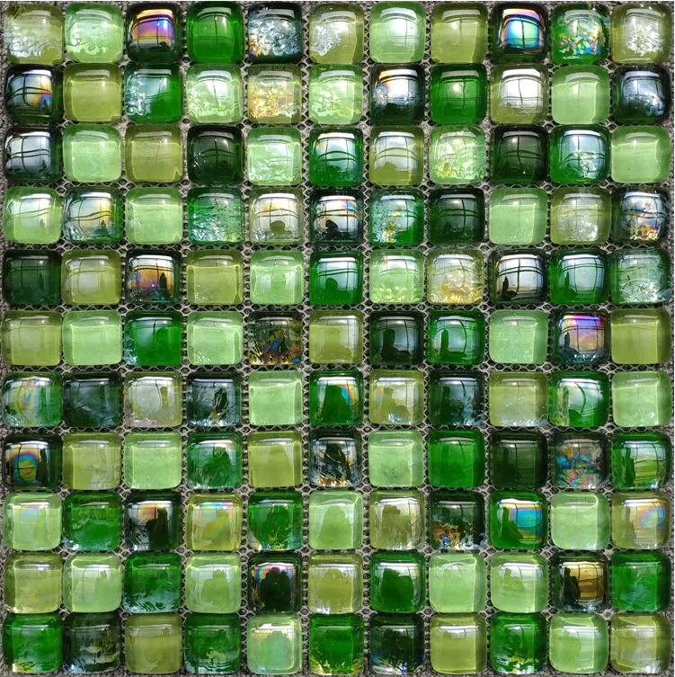 

Стеклянная настенная плитка в форме хлеба, светло-зеленая стеклянная мозаика JMFGT2030 для ванной комнаты