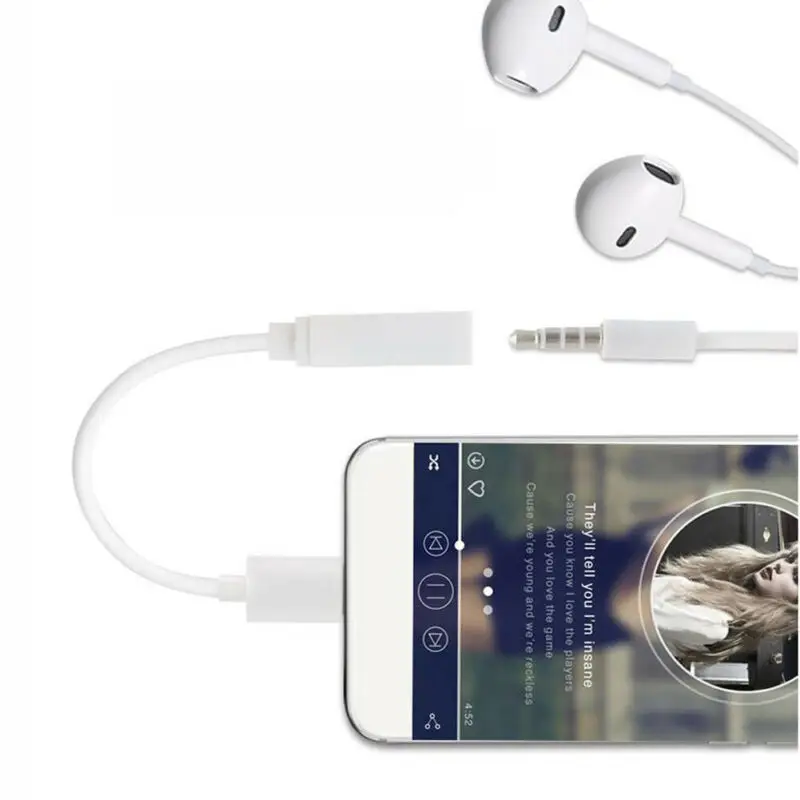 Кабель адаптер для наушников Type C 3 5 мм USB 1 штекер AUX аудио разъем Macbook Huawei P20 MATE