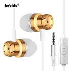 Kebidu музыкальный проводной наушник с микрофоном Профессиональные супер тяжелые басы Внутриканальные наушники для сотового телефона для Samsung Xiaomi iPhone