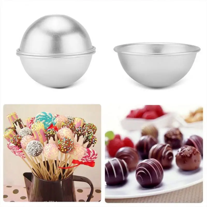 

6pcs/set Sports Ball Cake Pan Aluminum Hemisphere Ball Cake Pans Half Sphere Bath Bomb Baking Mold Pastry Mould