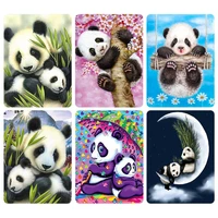 chinese style cute giant pandas 5d diy full diamond painting animal embroidery mosaic cross stitch home decorative painting