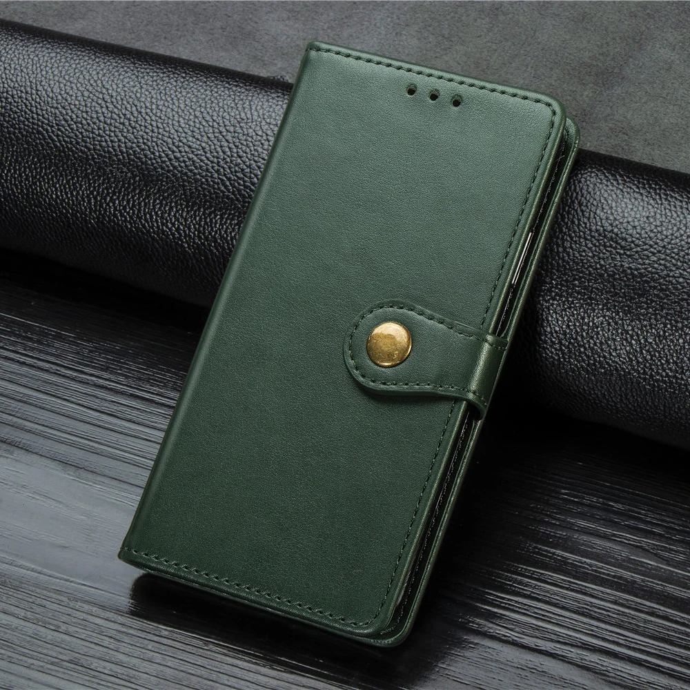 Модный кожаный флип-чехол для Xiaomi mi A3 Lite Red mi 5 Plus 6 6A 7A K20 Pro Note 7 Pro кошелек чехол с карманом для карт Coque - Цвет: Dark Green