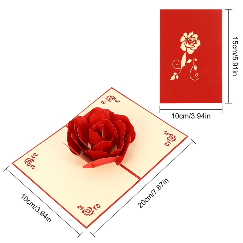 

Трехмерная открытка, нежные розы, День благодарения, День Святого Валентина, открытка