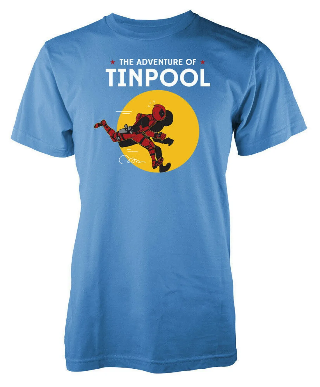 Футболка для взрослых с изображением Тинтина Дэдпула забавная уличная футболка|