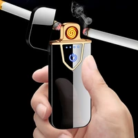 creative slim windproof flameless tungsten turbo usb lighter touch sensor electronic rechargeable cigarette plasma encendedor
