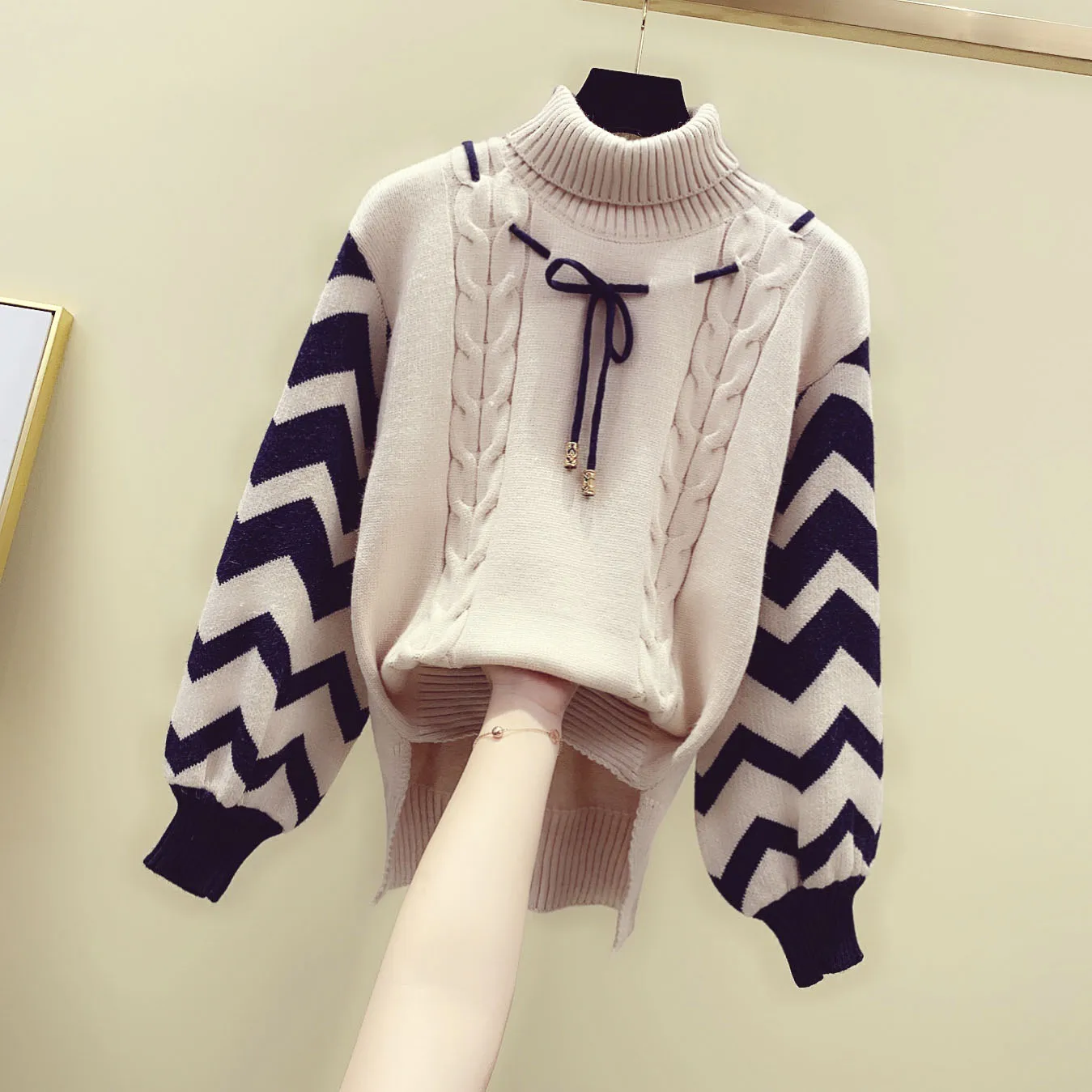 Водолазка свитер для женщин Новинка 2019 года сезон осень-зима трикотажное пальто