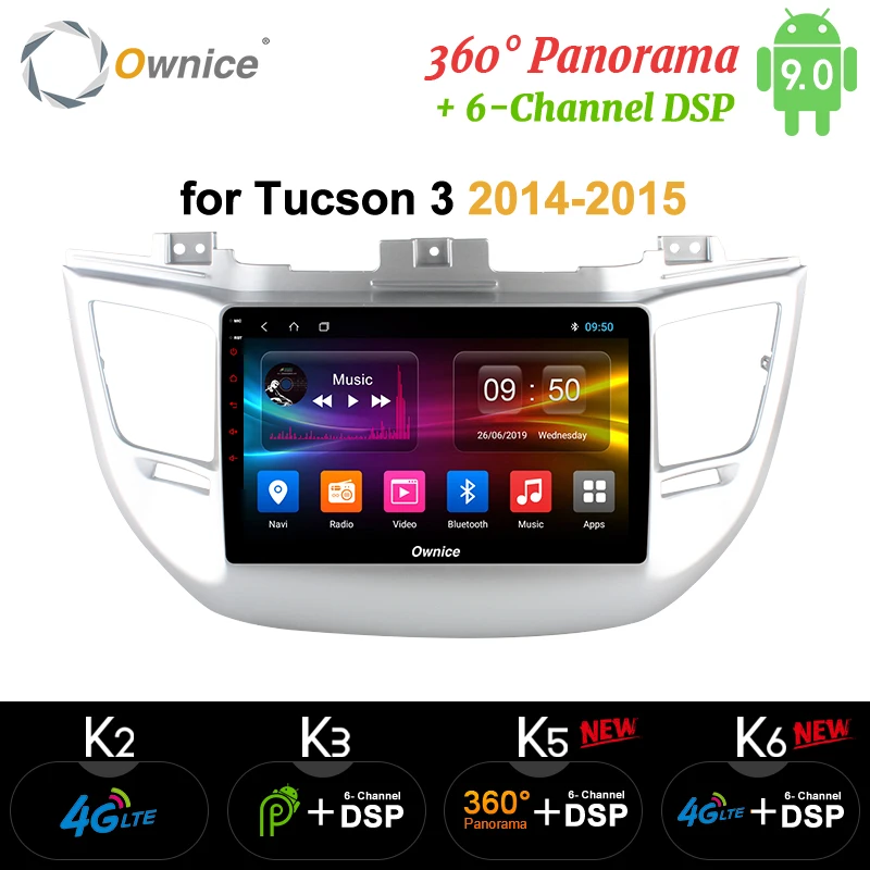 Ownice k3 k5 k6 4G LTE 360 панорамная DSP SPDIF Автомагнитола DVD плеер для Hyundai TUCSON 2014 2015 Android 9 0 Octa