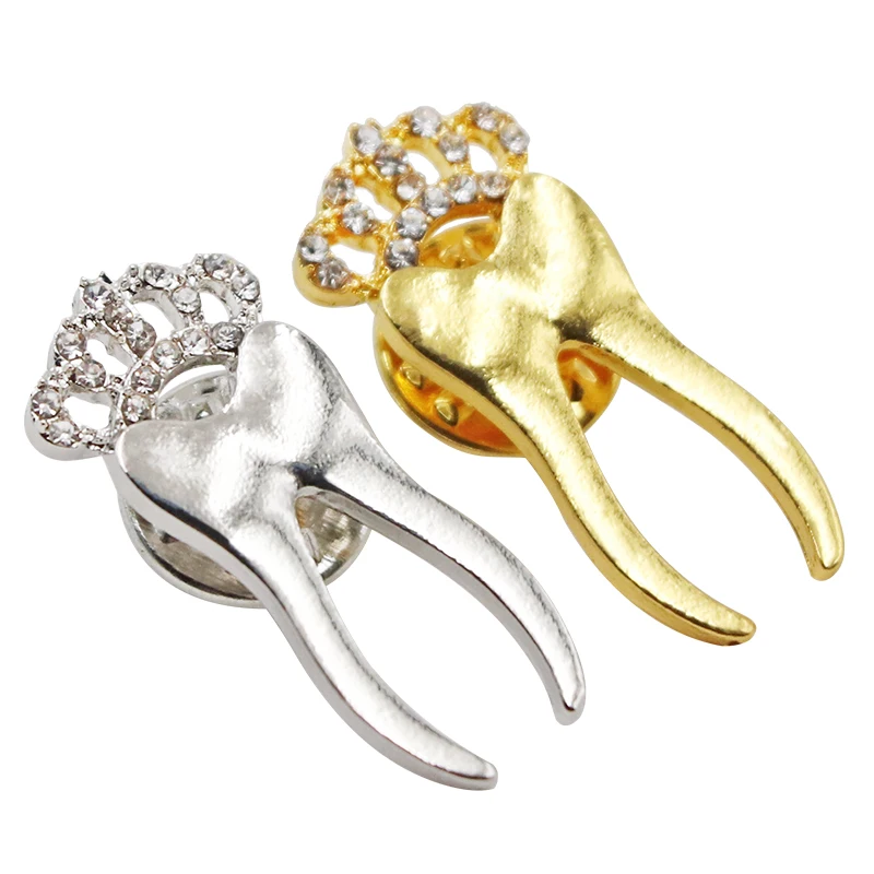 

Стоматологическая Подарочная брошь в форме зубной короны, украшение, металлический значок, стоматологическая булавка, аксессуар, украшени...