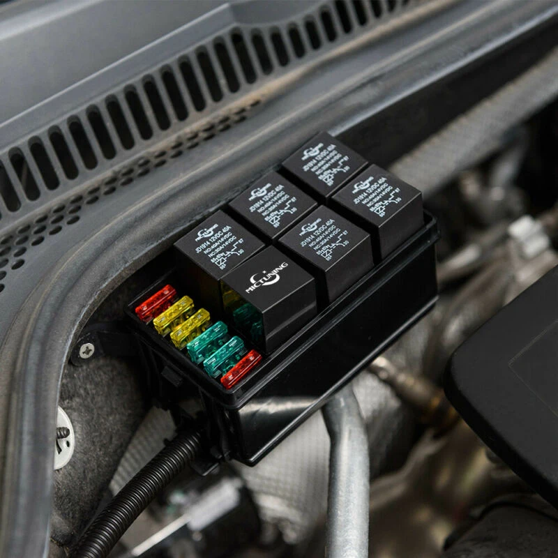 

Car Fuse box Block Replacement Waterproof Black Cover Accessories Set Auto