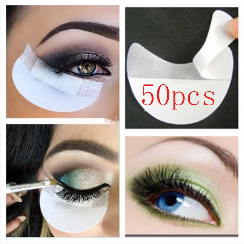 50 pcs 20/40/50 шт Тени для век патчи подкладки для наклеивания ресниц мягкие тени для век наклейки для макияжа ресниц наклейки для ногтей принадлежности для макияжа TSLM2 - Цвет: 50 pcs