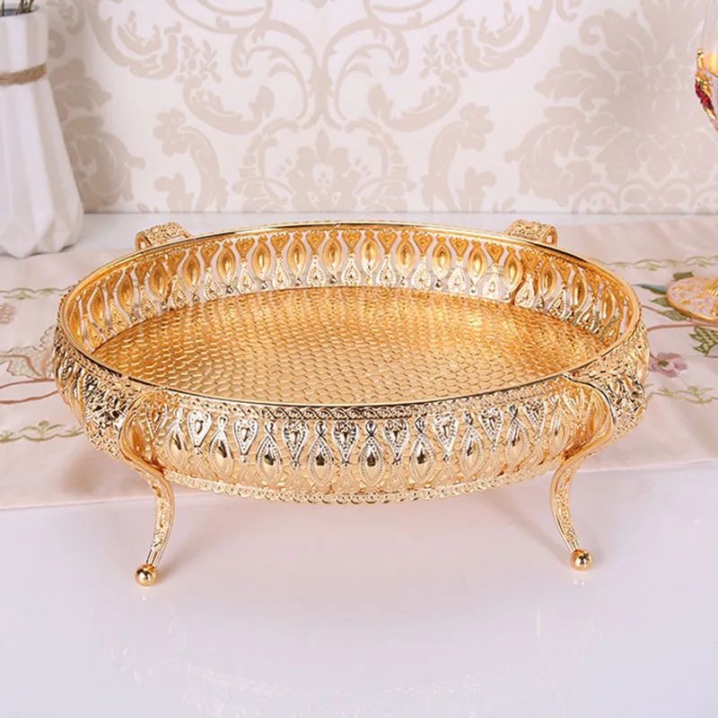 1 шт. металлический поднос Круглый/квадратная коробка для хранения Современный