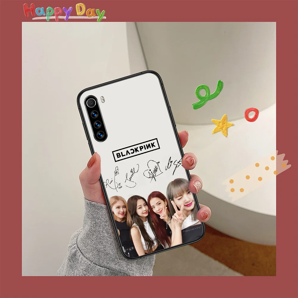 

BlackPinks Kpop Phone Case For XIAOMI Redmi Note 5 7 8 T 9 6A 7A 8A 9S K 20 30 Pro black Cell Luxury Etui 3D Back Fashion Shell