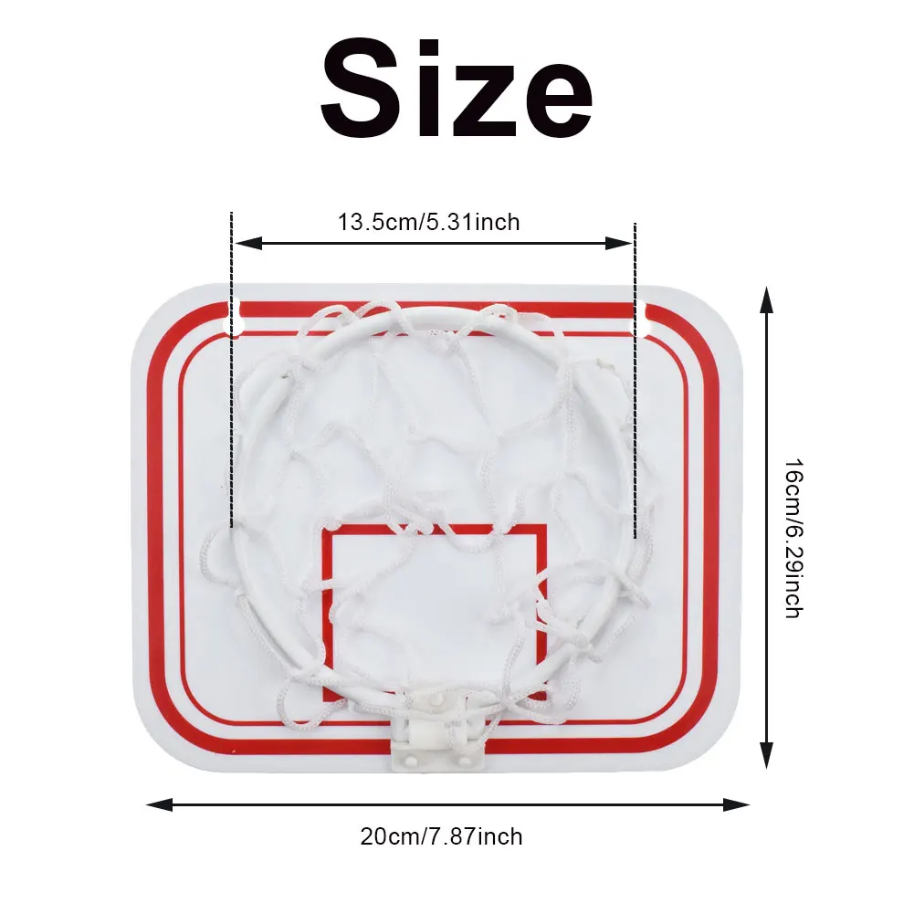 

Mini Plastic Indoor Basketball Hoop Over Door Wall-Mount Kids Sports With Ball