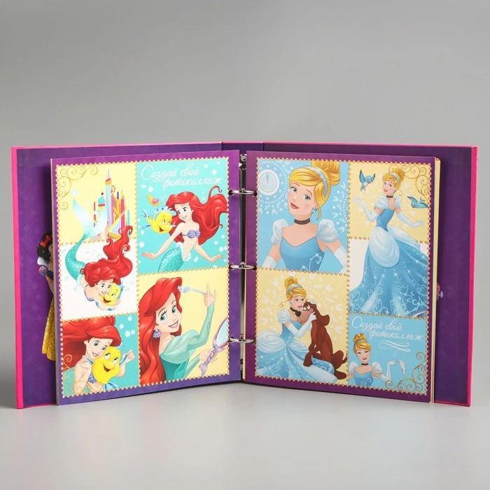 Photo album on metal rings with stickers Magic around Princess for the family kids children boy girl Home decor Albums Garden |