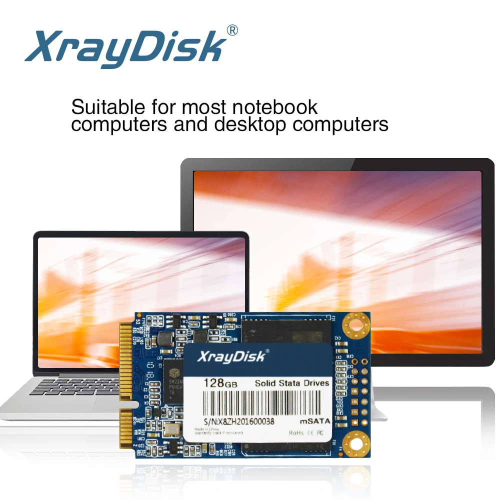Внутренний жесткий диск XrayDisk Sata3 Msata SSD 64 ГБ 120 240 128 256 Mini Sata для ноутбуков и