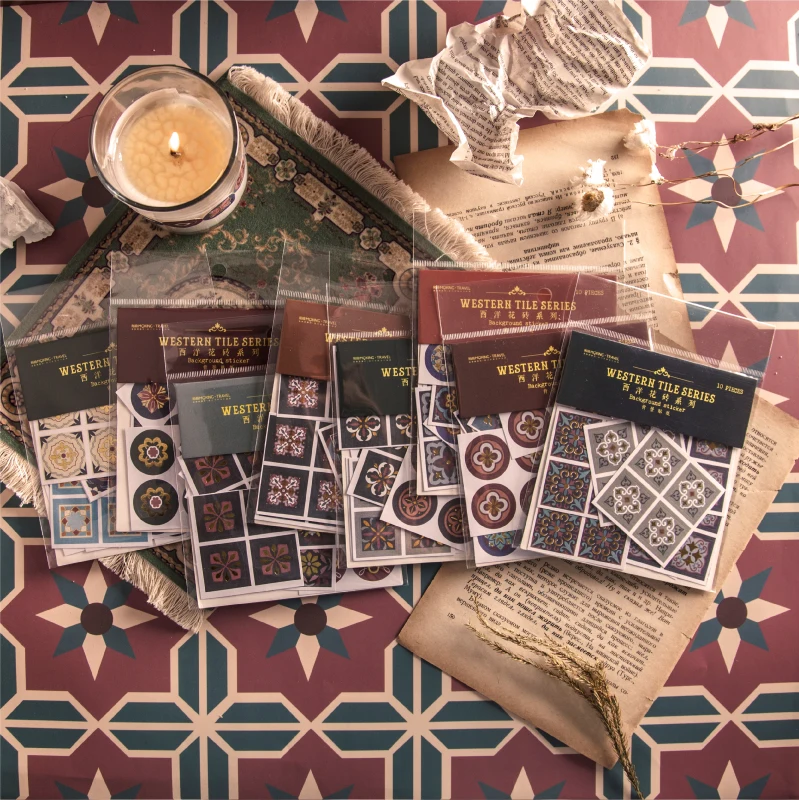 Западный плитка бронзирующий фон для альбома Набор стикеров декор сделай сам