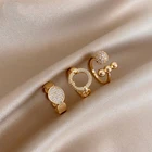 Новинка 2021, классическое Открытое кольцо с цирконом для женщин, темпераментные корейские кольца на палец, модные свадебные украшения, аксессуары, подарок для девушки