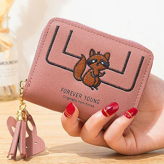 Женские кошельки карамельных цветов дамские короткие женский клатч с кисточками