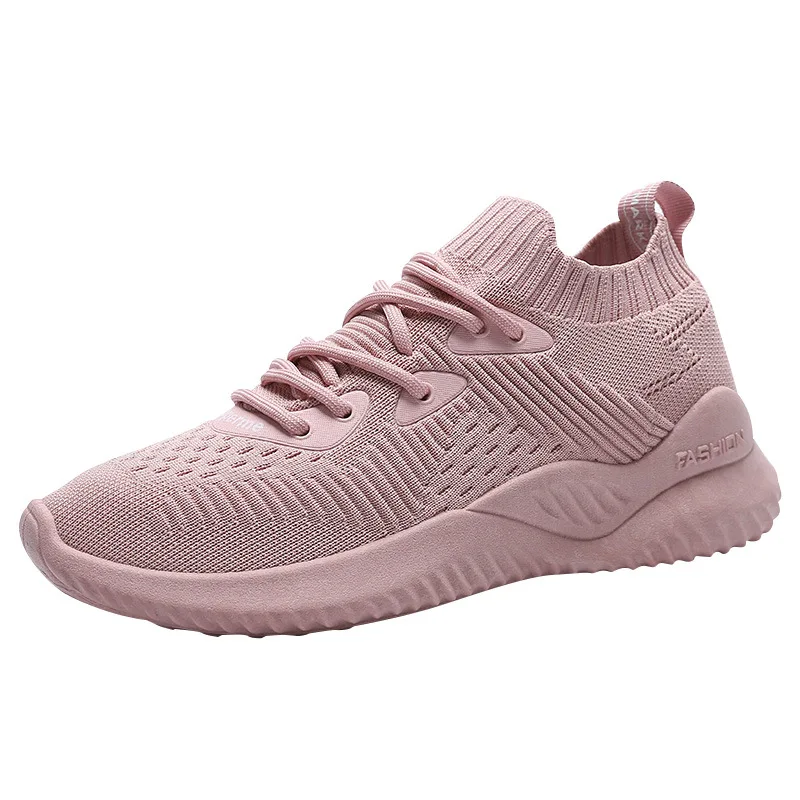 

Women Shoes 2020 New Knitted Slip on Flat Shoes Woman Tenis Feminino Casual Mesh Walking Footwear Sneakers Women Vulcanize Shoes