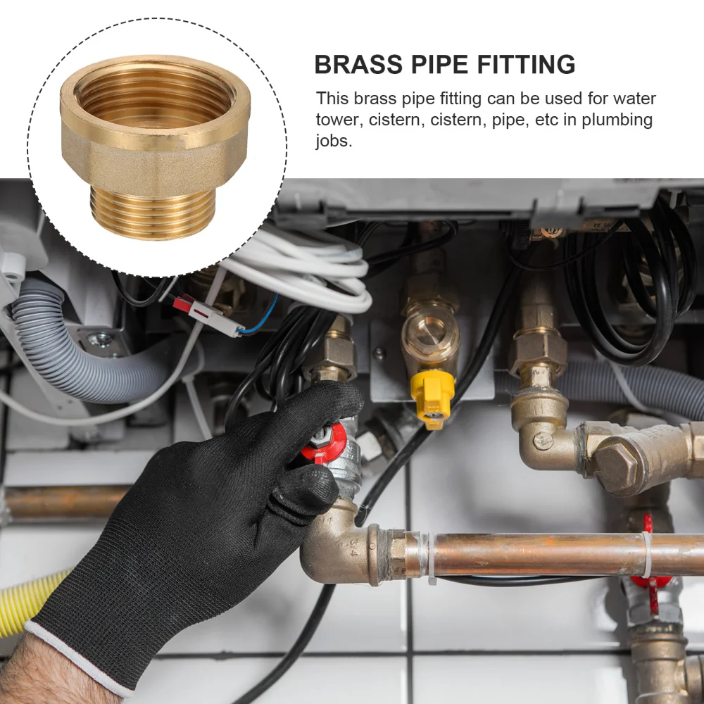 

2pcs Reducing Thread Brass Pipe Fitting Coupler Connector (1 Inch X3/4 Points)