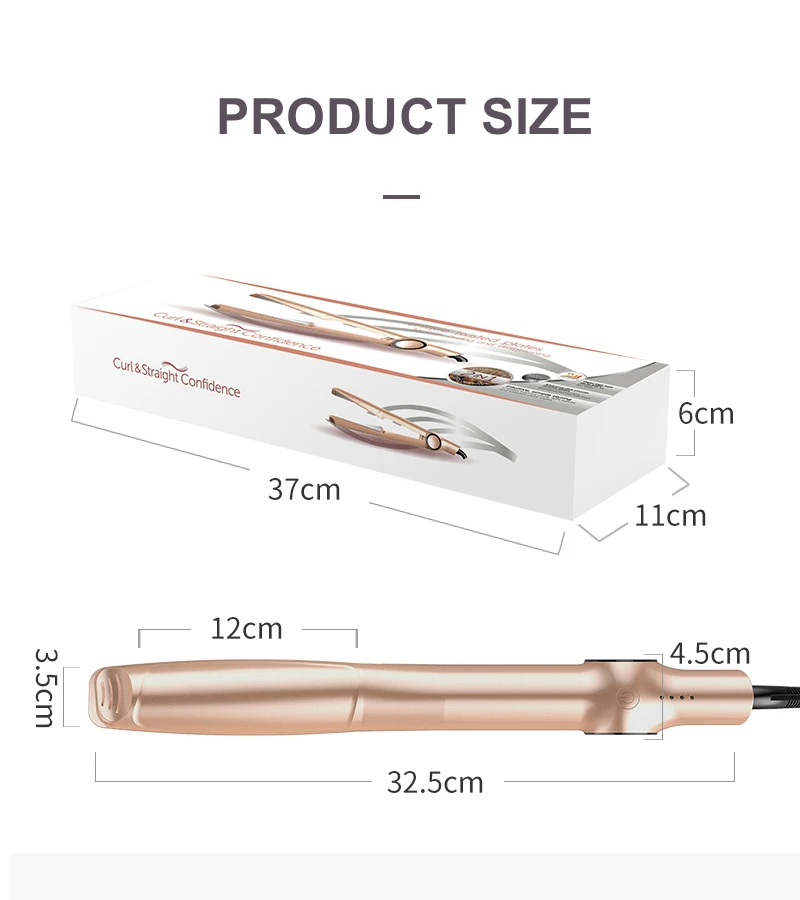 2 в 1 спиральный выпрямитель для волос утюги завивки палочка профессиональный