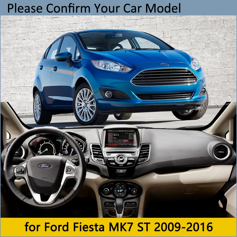 Защитная накладка на приборную панель для Ford Fiesta ST 2009 ~ 2016 MK7 автомобильные