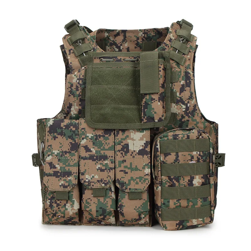 

Tactical Assault Vest Airsoft Multicam Military Army Molle Mag Ammo Chest Rig Vest Paintball Combat Body Armor with Pouches