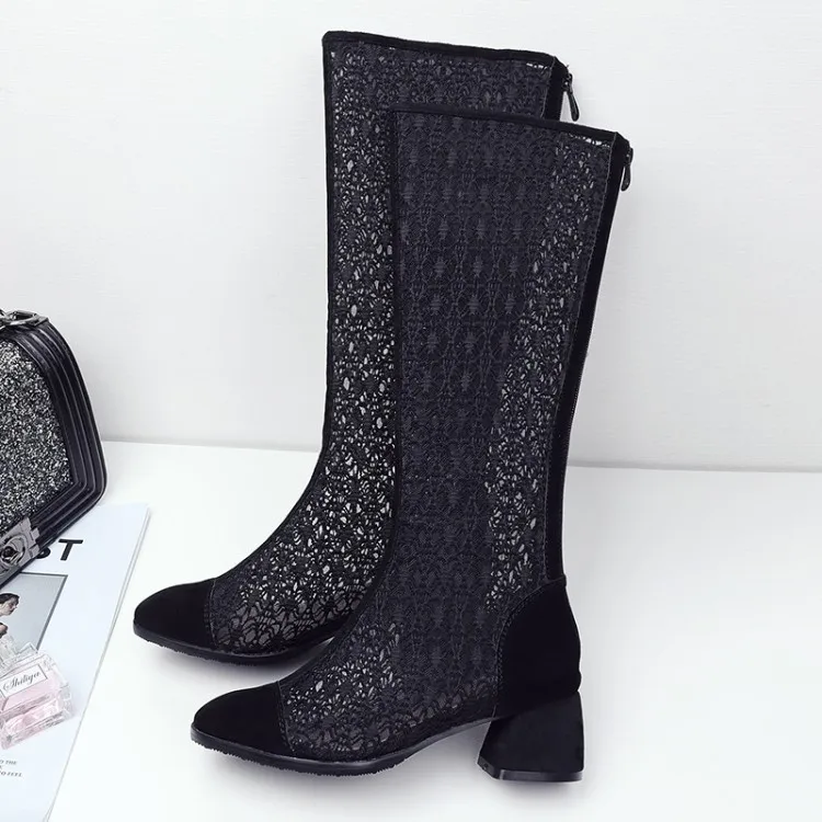 Большие размеры 9 10 11 12 высокие сапоги до бедра Сапоги выше колена женские