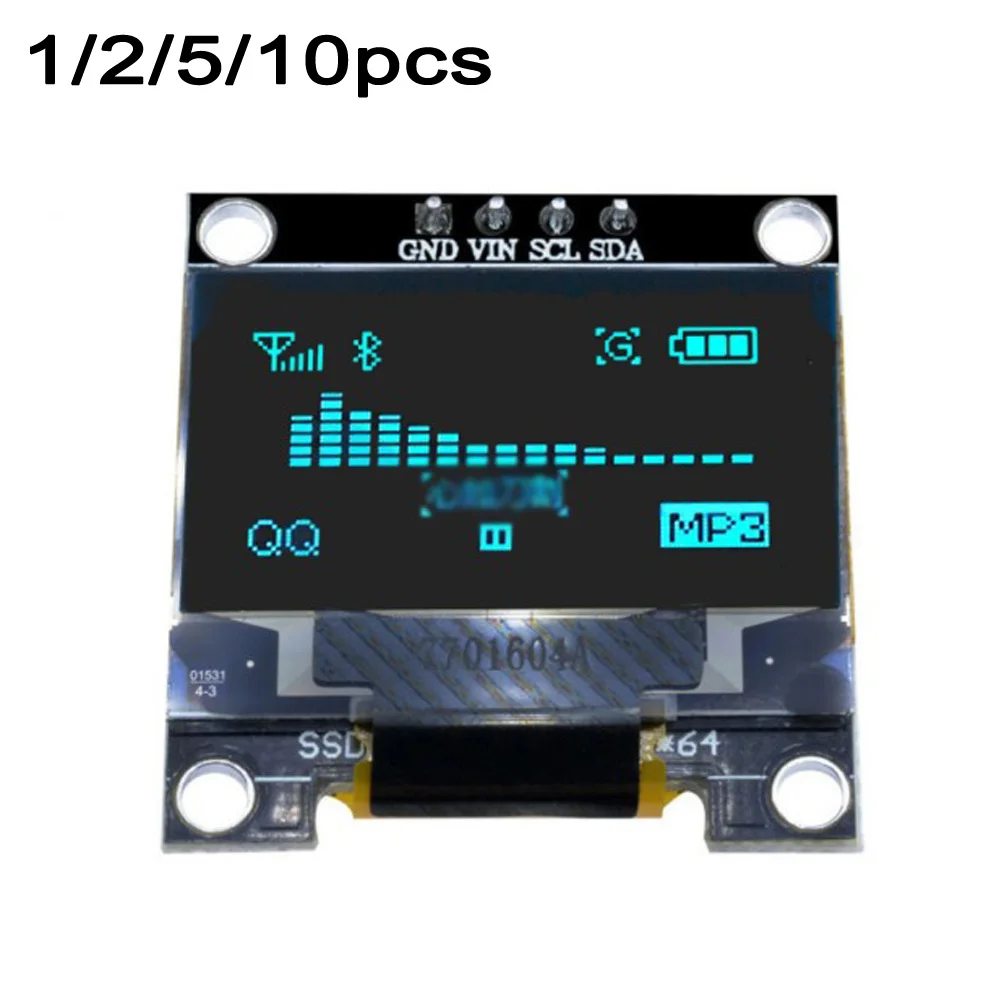 ЖК-дисплей Дисплей модуль 0 96 &quotI2C IIC Серийный 128X64 128*64 синие светодиодный для Arduino